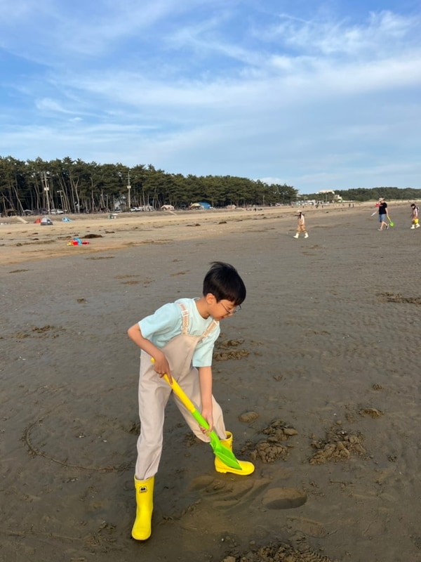 캠핑_몽산포해수욕장에서 맛조개캐기 + 몽산포힐링캠핑장