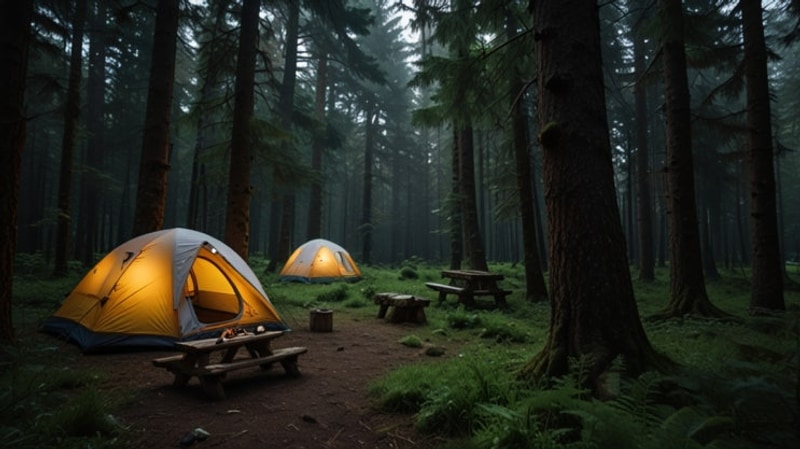 영동 민주지산 자연휴양림 숲속의집 연립동 휴양관 야영장...