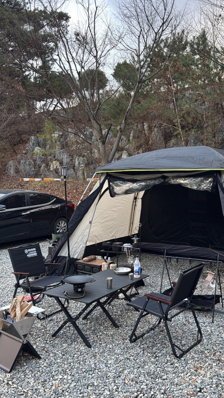 [충남 논산] 새 텐트와 함께한... 첫 겨울캠핑, 별바라기캠핑펜션