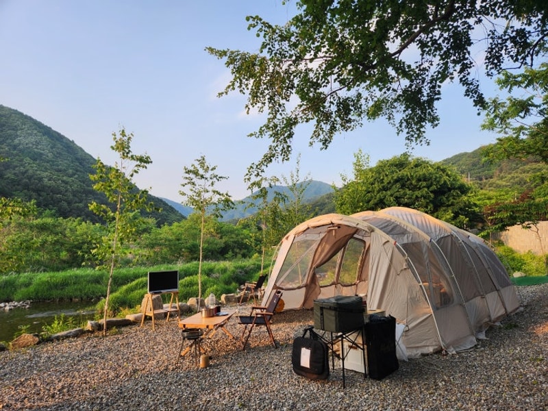 가평 물소리캠핑장 파쇄석 11사이트