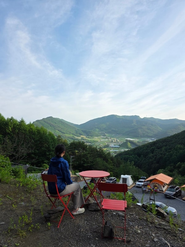 평창 오렌지캠핑장 25년 5월에 새로 오픈한 뷰 맛집 캠핑장
