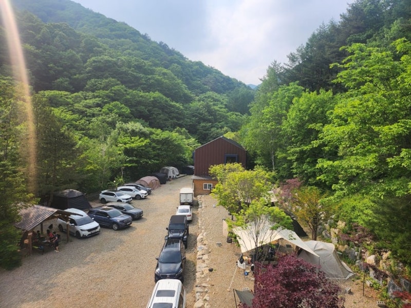 평창캠핑장으로 유명한 산마을풍경에서 휴식하고 오기