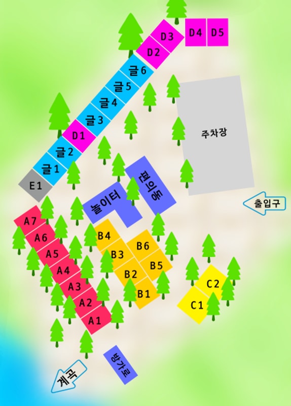 우리들캠핑장 배치도 1