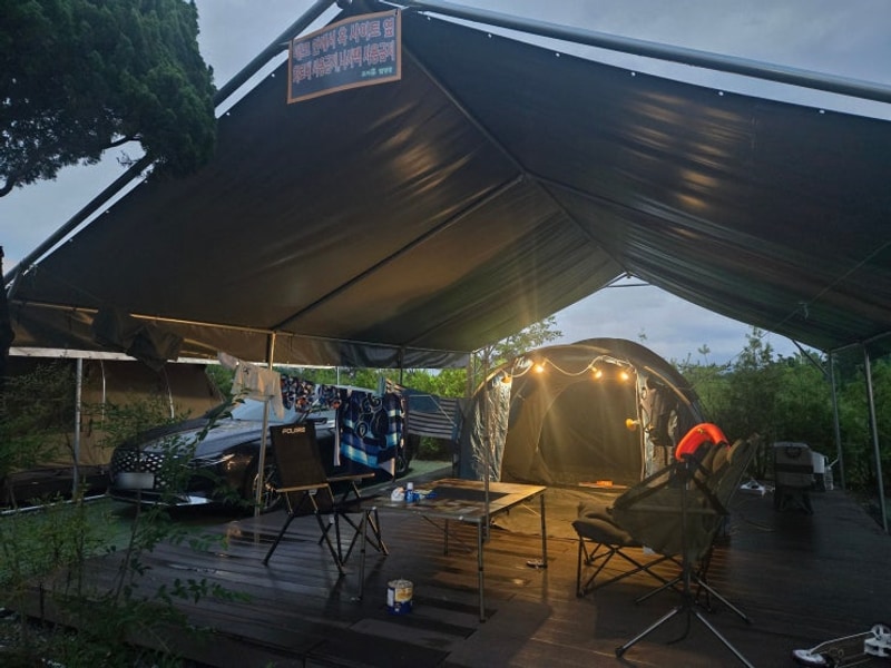 여름 캠핑 서울 인근 캠핑장 초이휴캠핑장에서 아이와 함께...