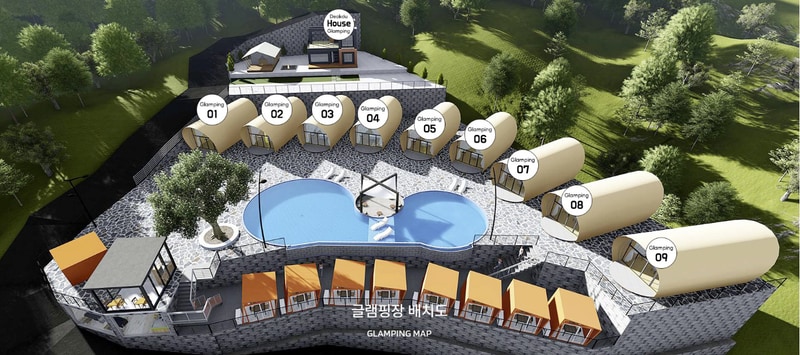 덕두글램핑 배치도 1