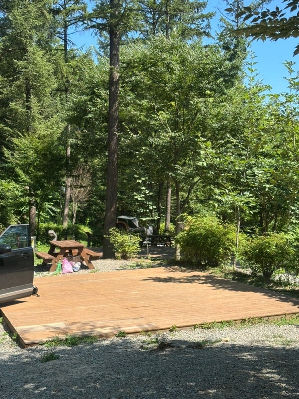 강원도 국립 화천 숲속 야영장 32번 데크 [예약 명당 배치도]