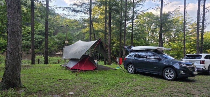 경북 봉화 국립청옥산자연휴양림 야영장 1박