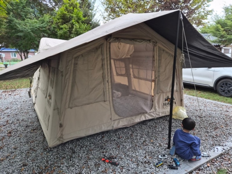 오랜만의캠핑 함양 농월정 오토캠핑장 조용하고 좋았던곳