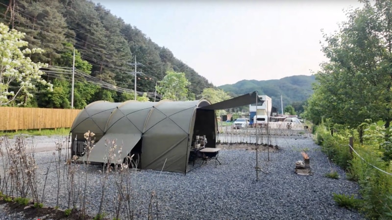 평창 별빛사이 캠핑장 / 4번 사이트 / 애견 동반 캠핑...