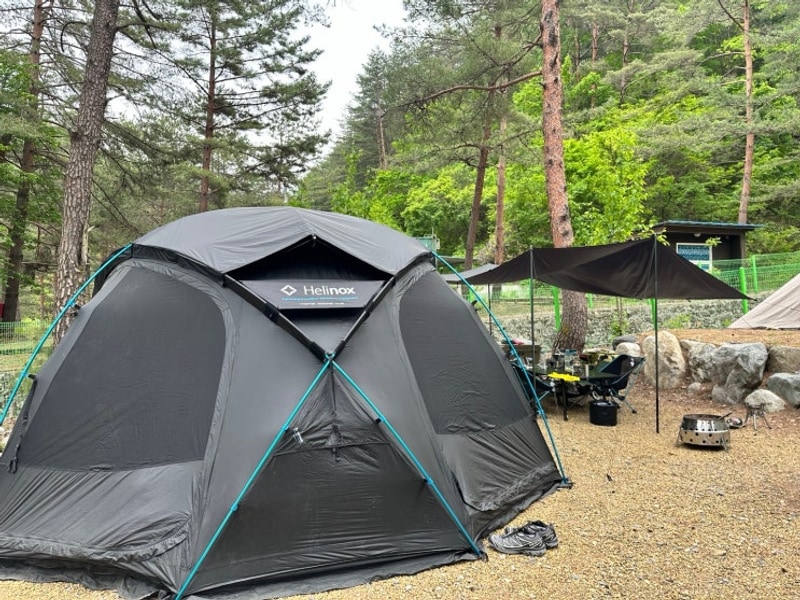 [헬리녹스 풀장비 캠핑 후기] 삼척 덕풍계곡 별빛야영장 2박...