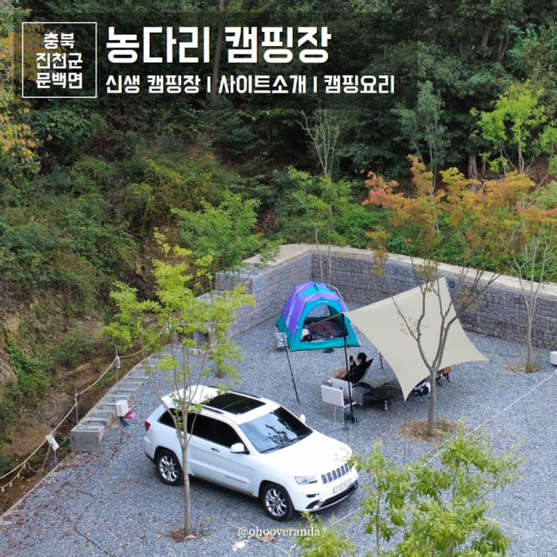 새로 오픈한 진천 농다리캠핑장 C 사이트 명당 소개 캠핑요리...