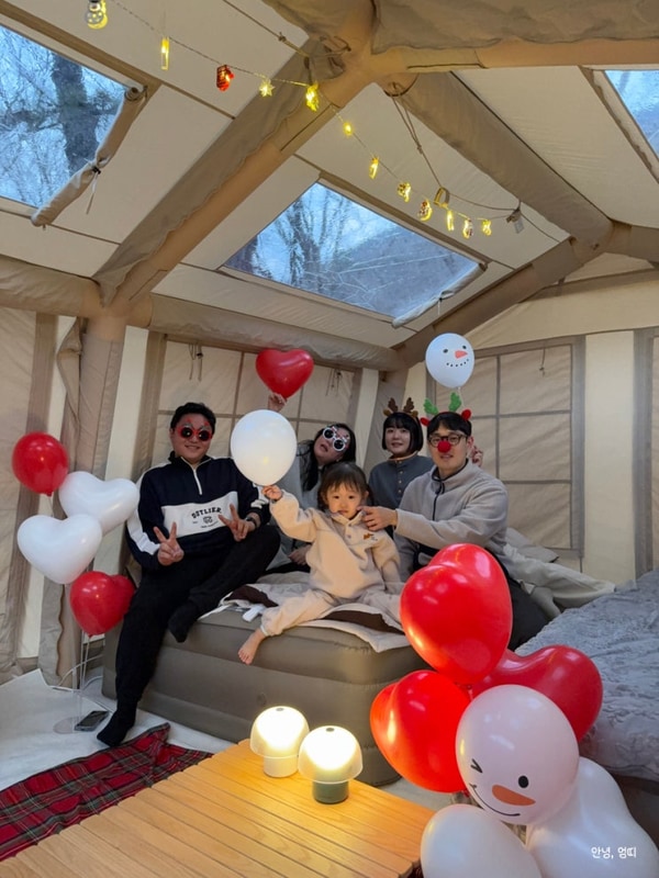 양산 라라 캠핑장에서 첫 캠핑, 크리스마스 캠핑