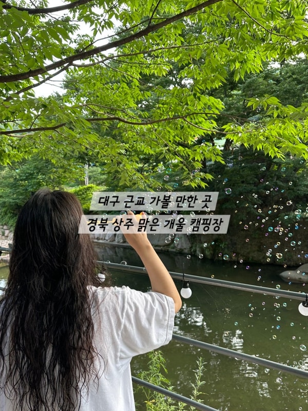 대구 근교 가볼 만한 곳 경북 상주 계곡 맑은 개울 캠핑장 A-6...