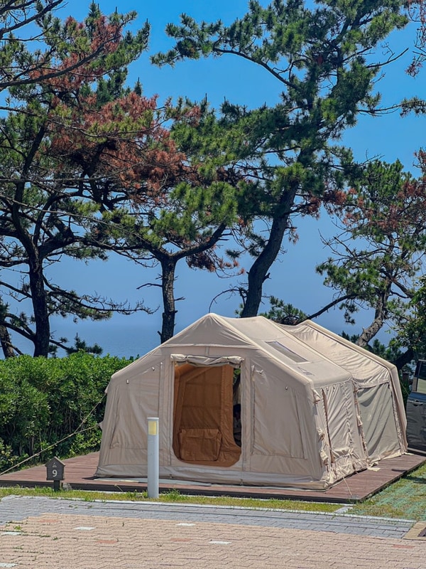 바다 캠핑장 오션뷰 명당 B9 울산 북구 강동오토캠핑장 우중캠핑