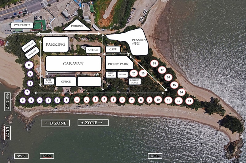 홀리데이캠핑파크 배치도 1