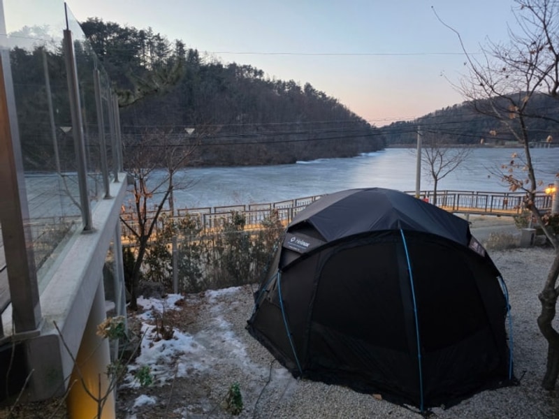 포천캠핑장 호수뷰 청계호수자작나무숲캠핑장 0번 파쇄석 후기