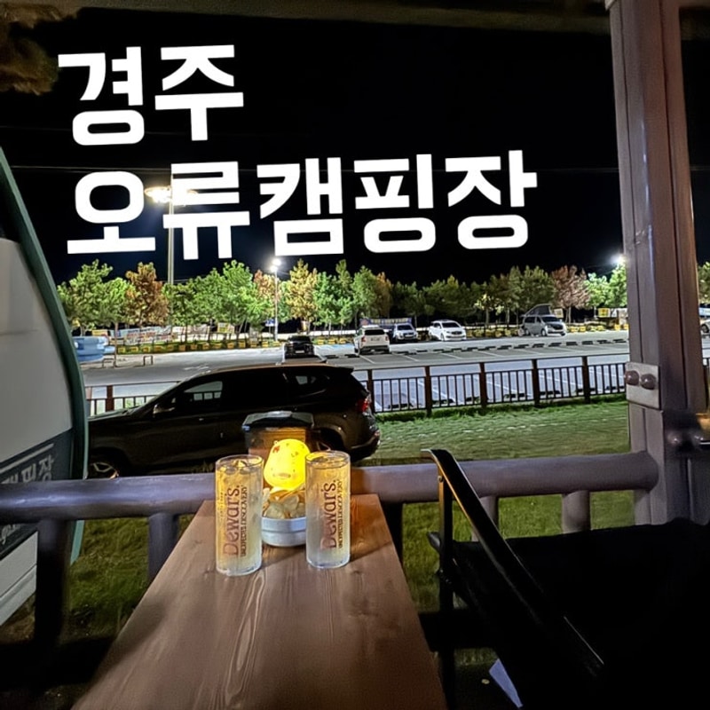 경주 감포 한적하고 조용한 오류캠핑장 4번 카라반 주차 준비물