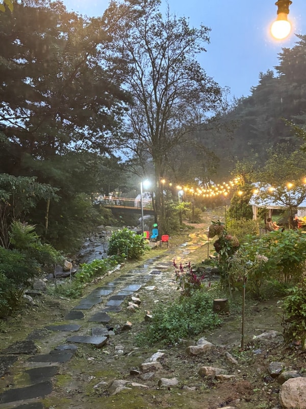 합천 글램핑스토리 비오는 날 글램핑