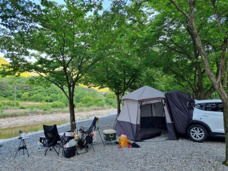 완주 래미안밸리캠핑장 :)  계곡이 흐르는 그늘천국 캠핑장