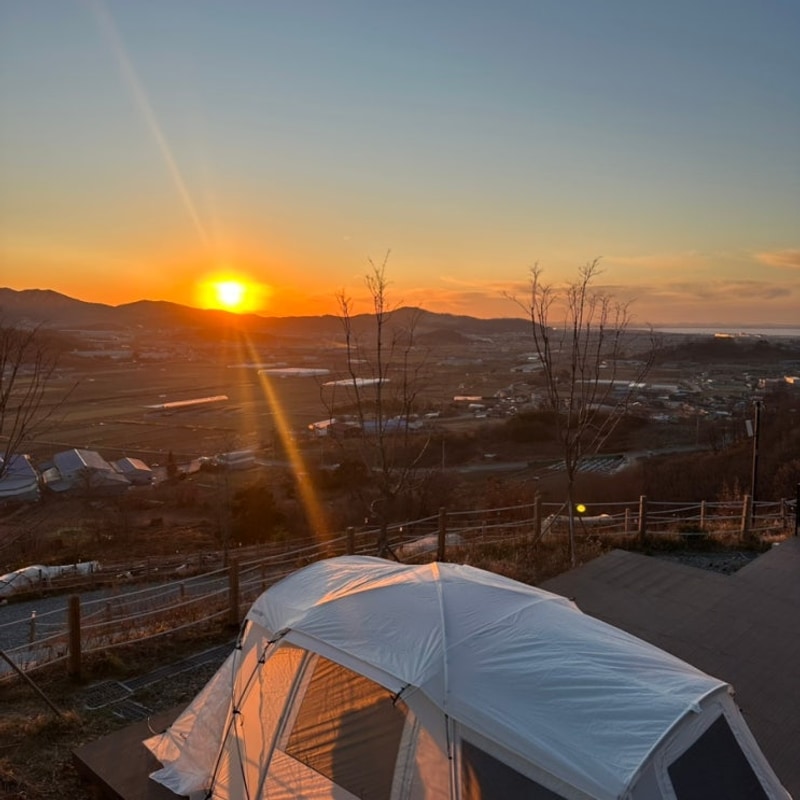 아산 캠핑장 캠프그라운드 화온 명당 V20 멋진 일몰 뷰와...