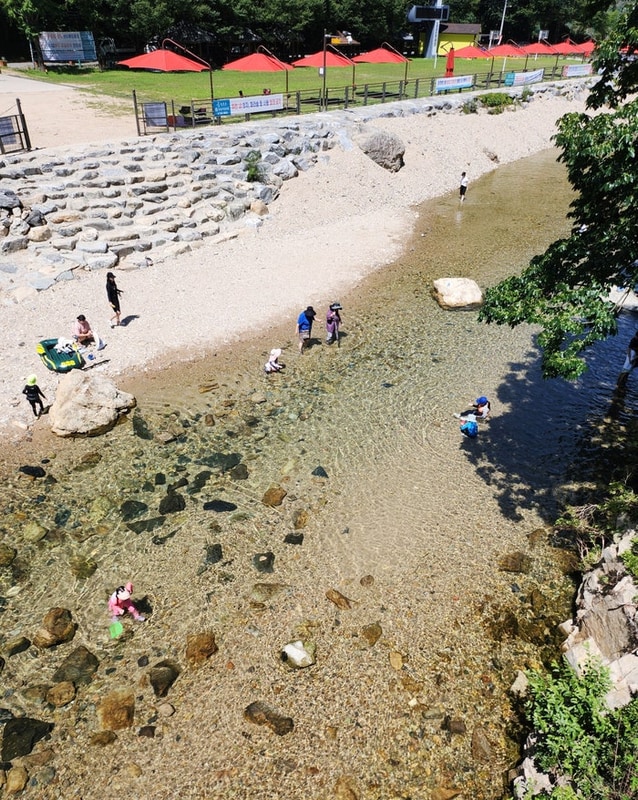 충북 옥천 물놀이하기 좋은 장령산자연휴양림 야영데크와...