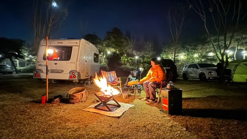 충남 서산 삼원 레저타운 잔디가 참 좋았던 캠핑장