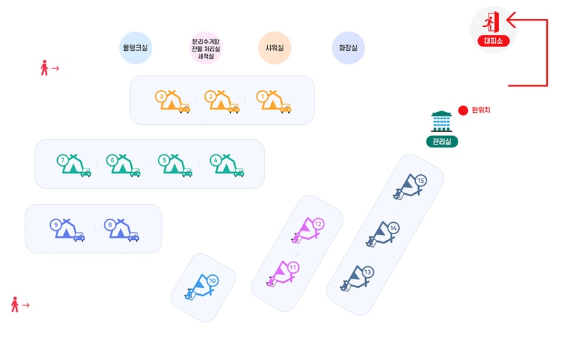 경상북도교육청김천오토캠핑장 배치도 1