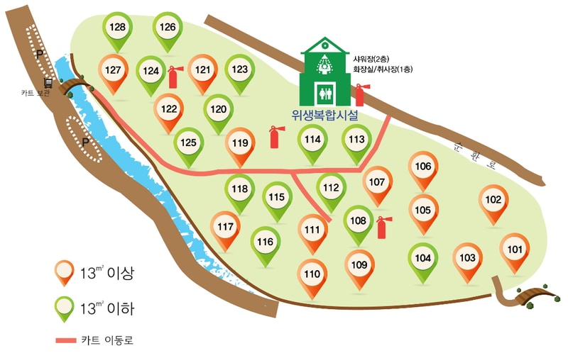 덕유산 자연휴양림 배치도 1