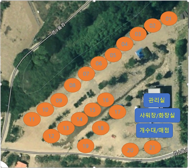거림캠핑장 배치도 1