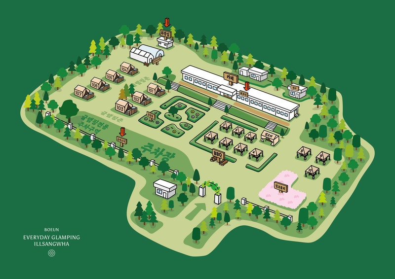 일상화 글램핑 배치도 1