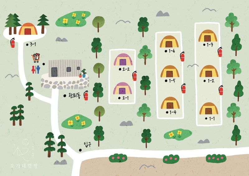 오가네캠핑 배치도 1