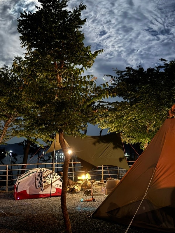 아이와 가기 좋은 거제 산달바다 캠핑장 명당, 개별화장실 후기