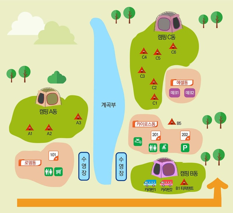 진틀펜션캠핑장 시설 사진 1