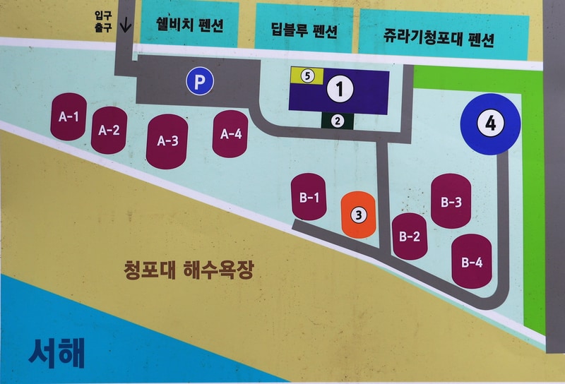 청포대솔밭야영장 배치도 1