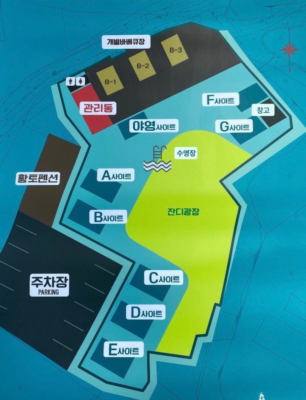 힐링 글램핑 배치도 1