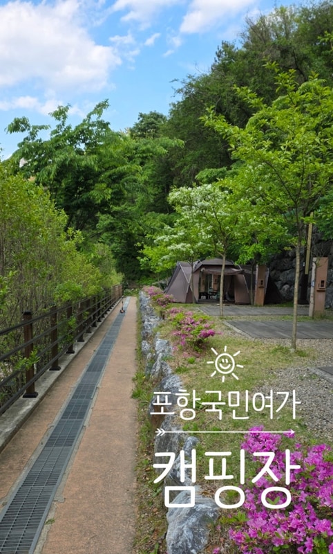 포항국민여가캠핑장 19사이트팁 중명생태공원산책