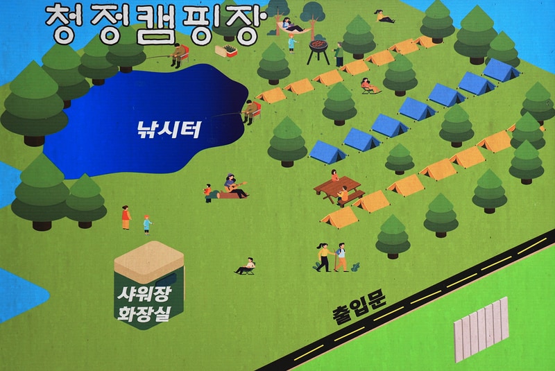 청정 캠핑장 배치도 1