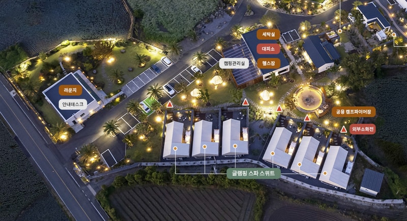 광이멀스테이 풀빌라 글램핑 배치도 1