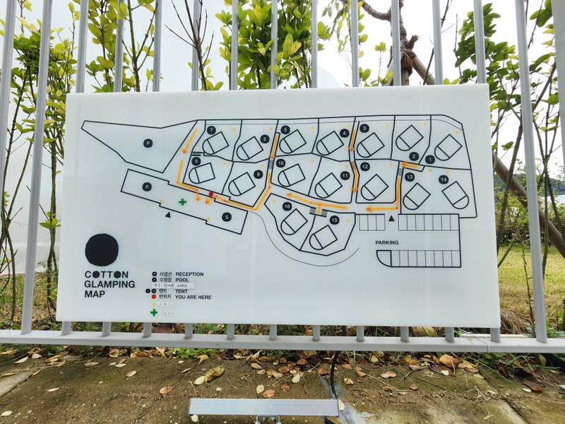 코튼 글램핑장 배치도 1