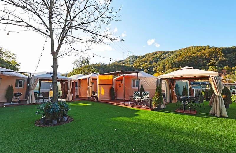 두밀 노천스파 글램핑 시설 사진 2