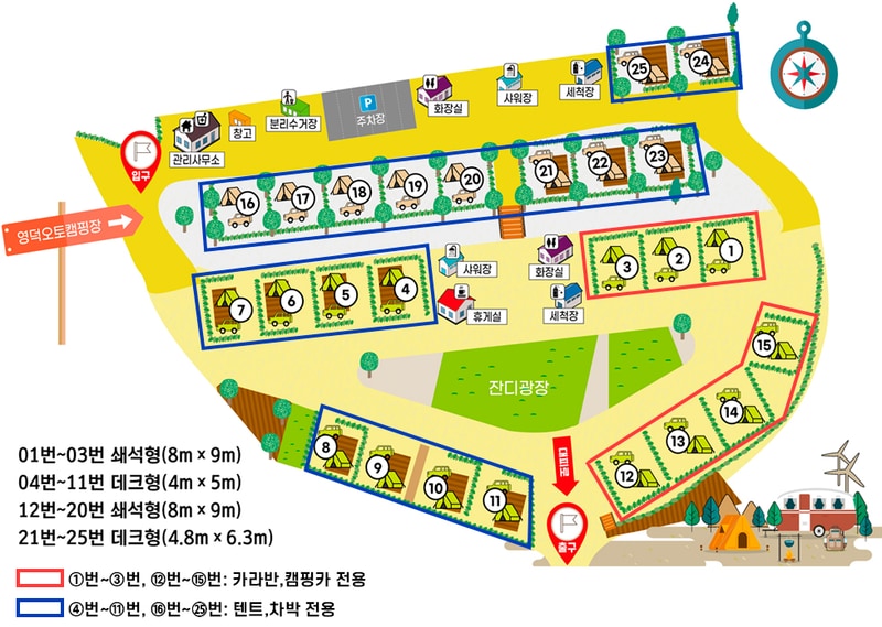 경상북도교육청 영덕오토캠핑장 배치도 1