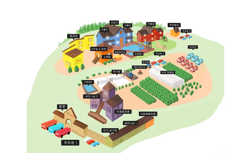 펜션600 캠핑장 배치도 1