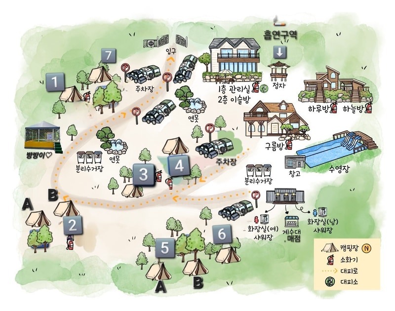 하늘하루자연관광농원 배치도 1