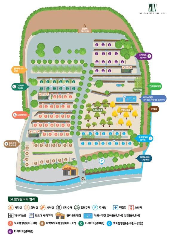 (주)스노우라인캠핑빌리지 배치도 1
