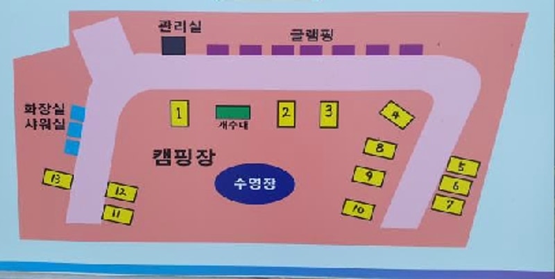 상주보 캠프존 휴 배치도 1