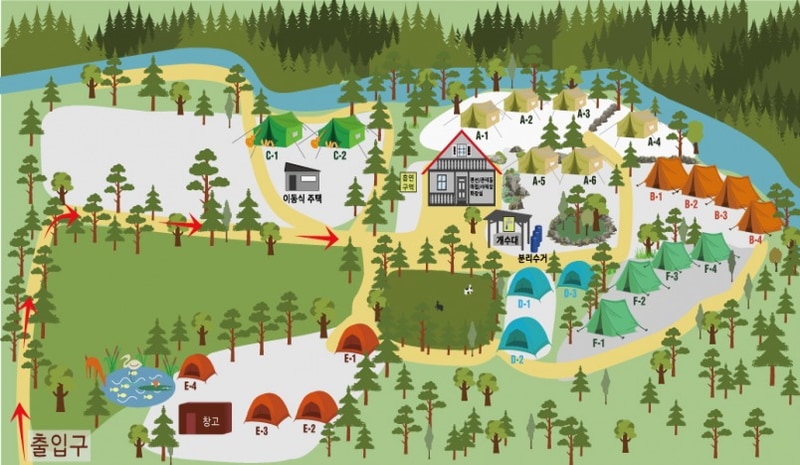 덕동리301캠핑장 배치도 1