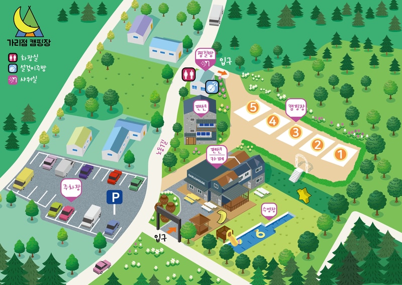 가리점캠핑장 배치도 1