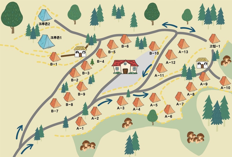 선택적고립캠핑장 배치도 1