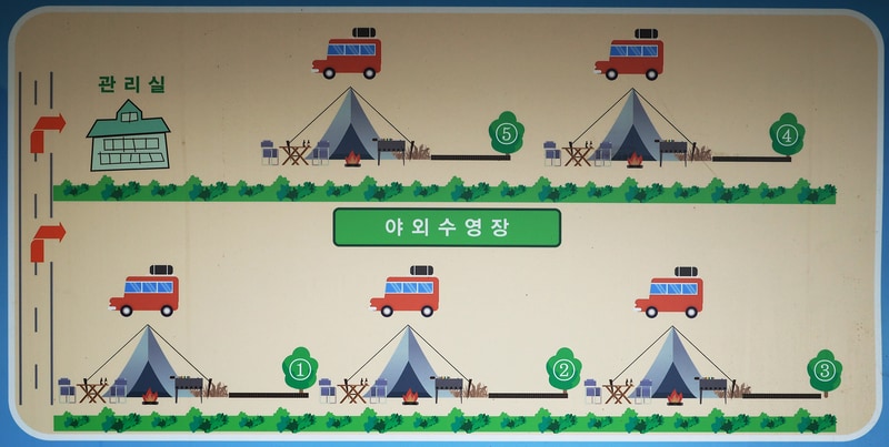 가평 또바기 애견동반 캠핑장 배치도 1