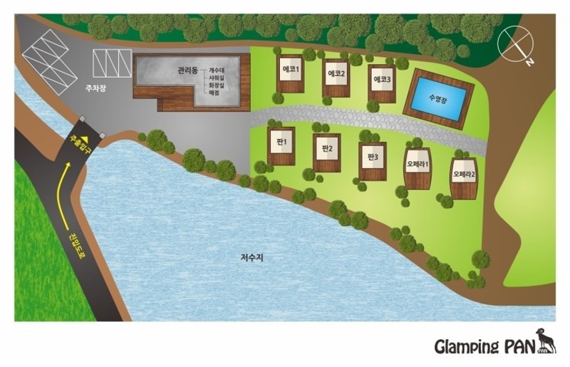 판앤팜 치유정원 배치도 1